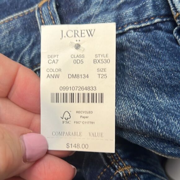 J. Crew Factory BX530 Premium Edition High-rise Straight Jeans size 25 Tall NWT - Picture 12 of 15